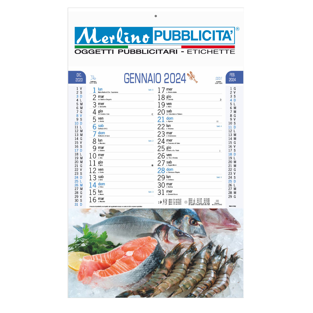 @ - ONE-MONTH CALENDAR FISH AND RECIPES