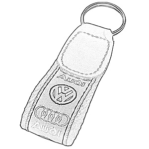 @ - PORTE CLEFS RAIDER BRODÉ