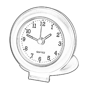 @ - TRAVEL ALARM CLOCK WITH COVER