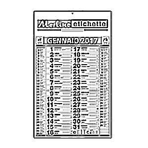 CALENDARIO OLANDESE GIGANTE TRITTICO