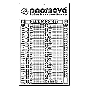 CALENDARIO OLANDESE A QUADRETTI TRITTICO