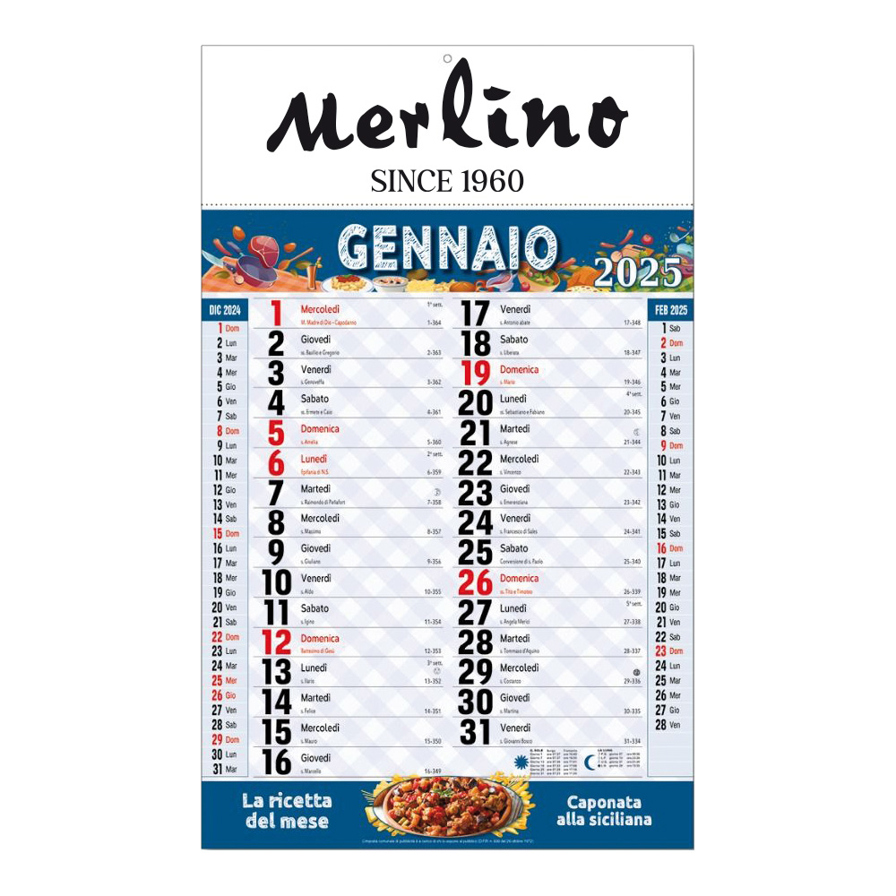 CALENDARIO OLANDESE ILLUSTRATO CUCINA