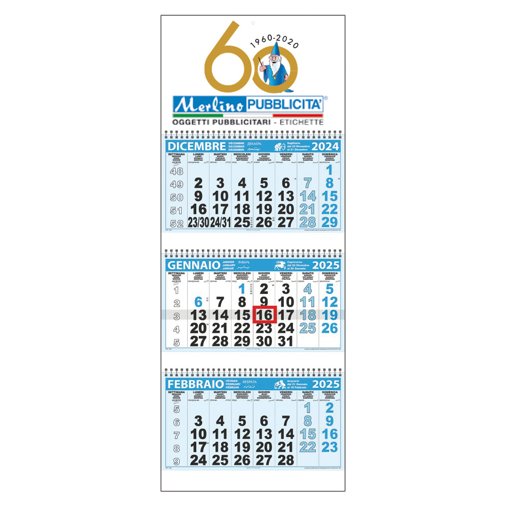 CALENDARIO TRITTICO GIGANTE