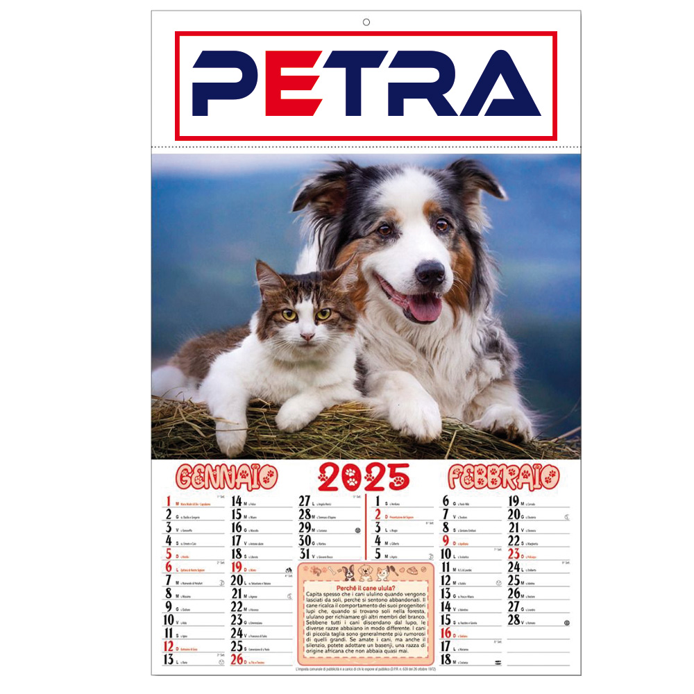 CALENDARIO ANIMALI NOSTRI AMICI