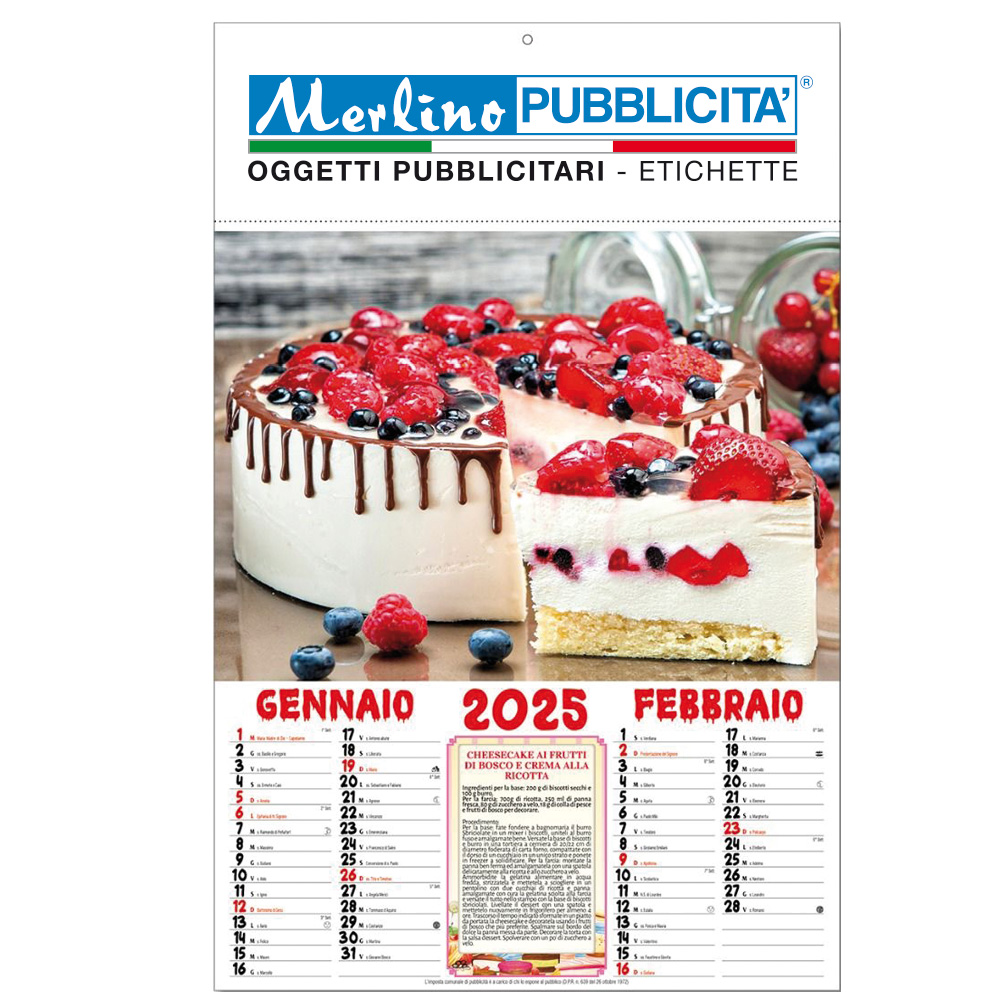 @ - CALENDARIO DOLCI E RICETTE