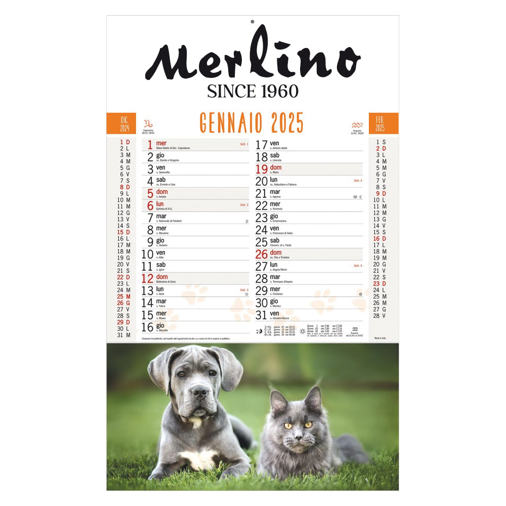 CALENDRIER MENSUEL ANIMAUX