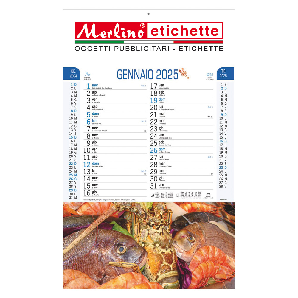 @ - CALENDARIO MENSILE PESCE E RICETTE