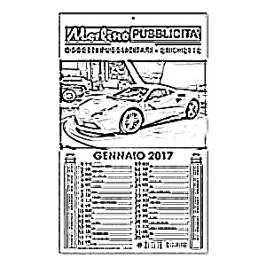 ONE-MONTH CALENDAR SPORT CAR