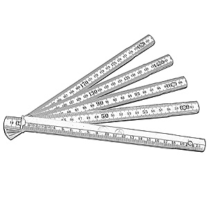 WOODEN FOLDING RULE 2m