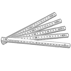 WOODEN FOLDING RULE 2m