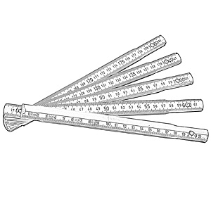 WOODEN FOLDING RULE 2m