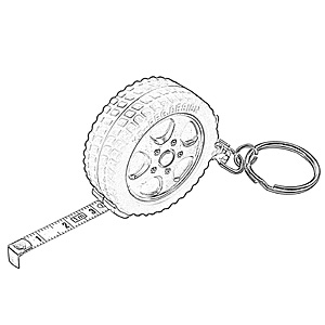 @ - CAR TYRE KEY RING