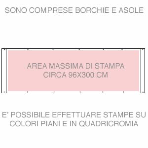 STRISCIONE MONOFACCIALE mt. 3x1