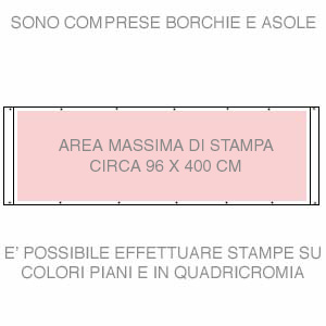 STRISCIONE MONOFACCIALE mt. 4x1