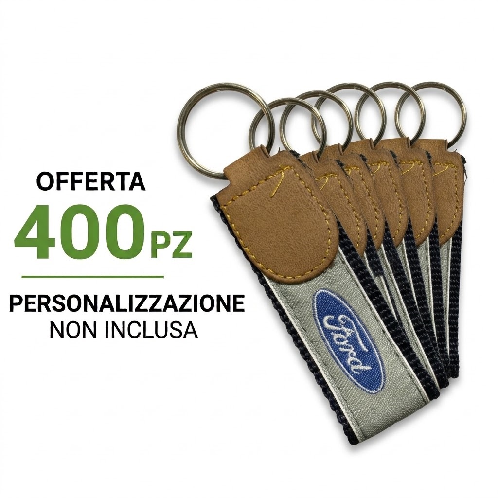 Portachiavi ricamato FORD STOCK 400 PZ SENZA STAMPA