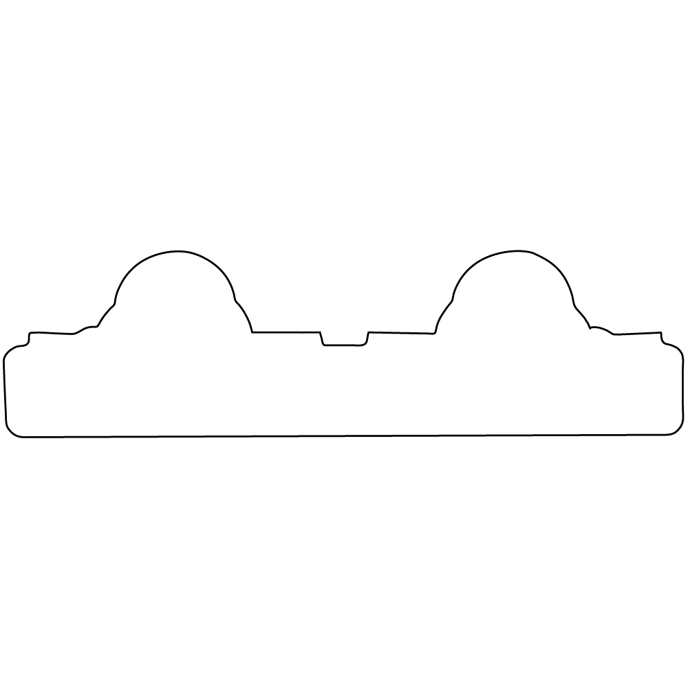 ADHESIVE LABEL IN SPOOL double shaped 180X49 mm