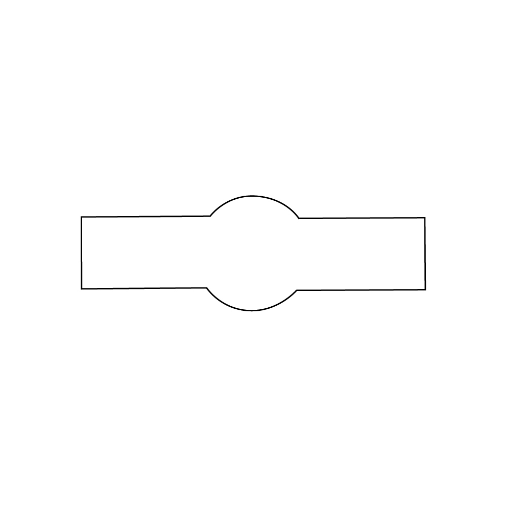 ADHESIVE LABEL IN SPOOL shaped 120X40 mm