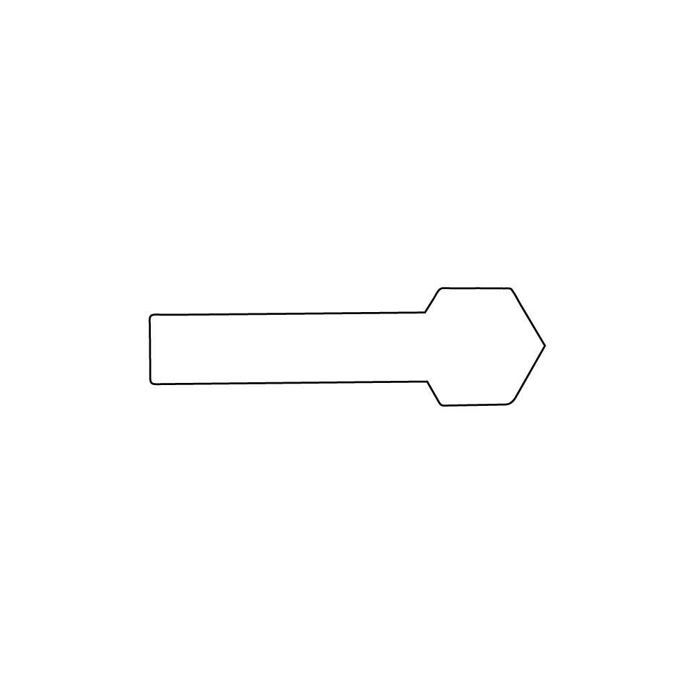 ADHESIVE LABEL IN SPOOL shaped 100X29 mm