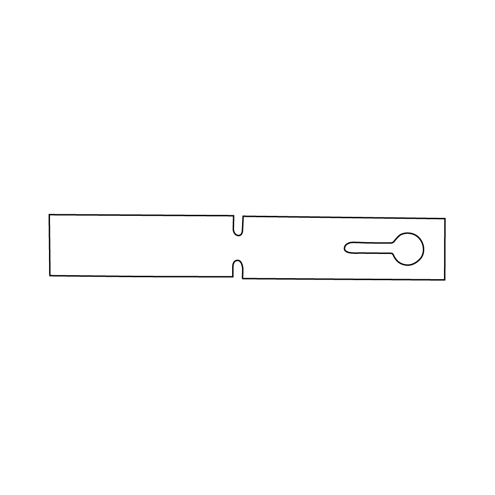 ADHESIVE LABEL IN SPOOL shaped 142X22 mm