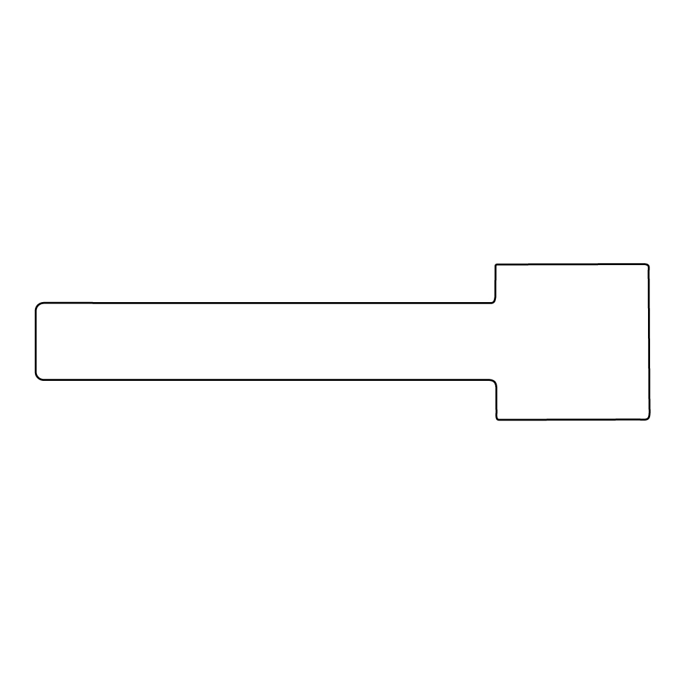 ADHESIVE LABEL IN SPOOL shaped 80X20 mm