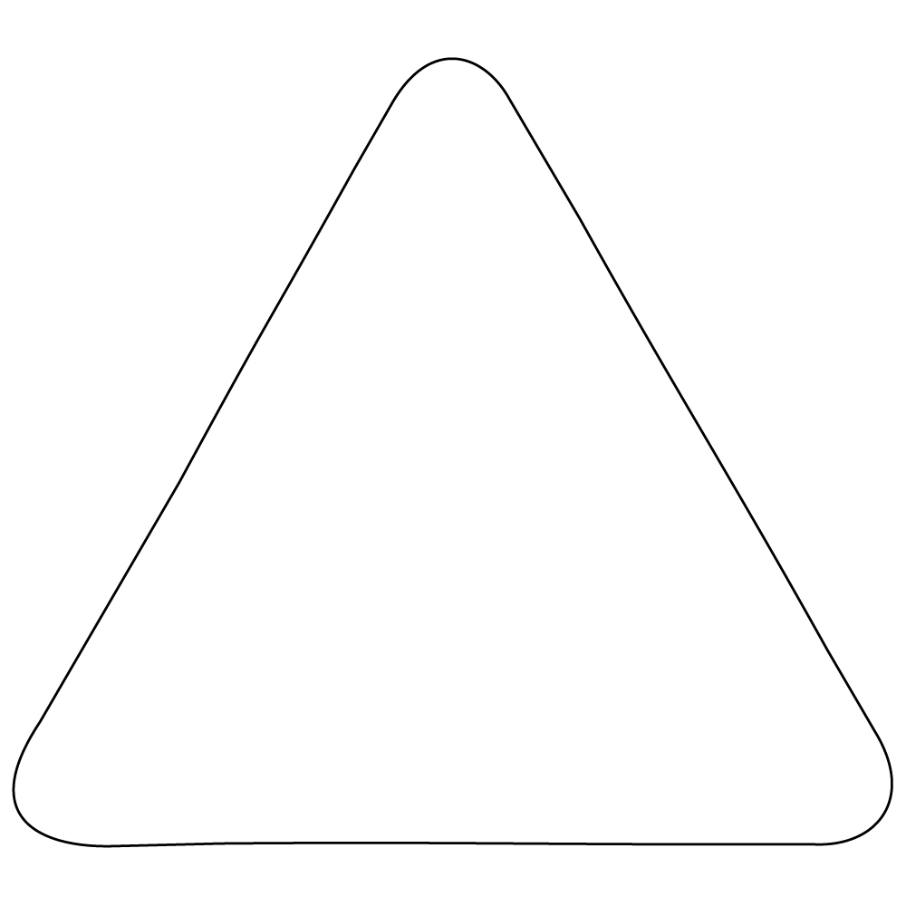 ETICHETTE AUTOADESIVE IN BOBINA Triangolare f.to 81x92 mm