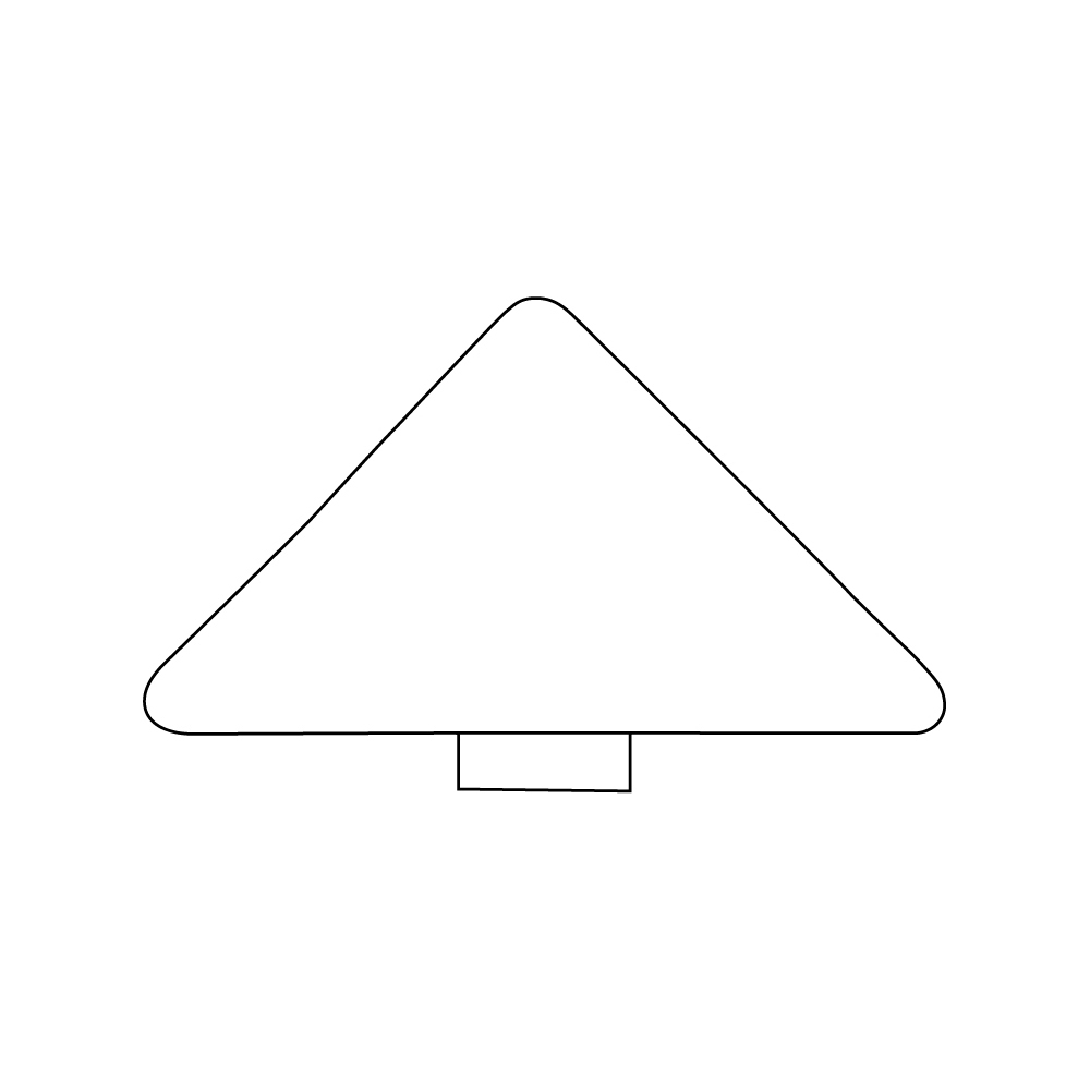 ADHESIVE LABEL IN SPOOL shaped 65X40 mm