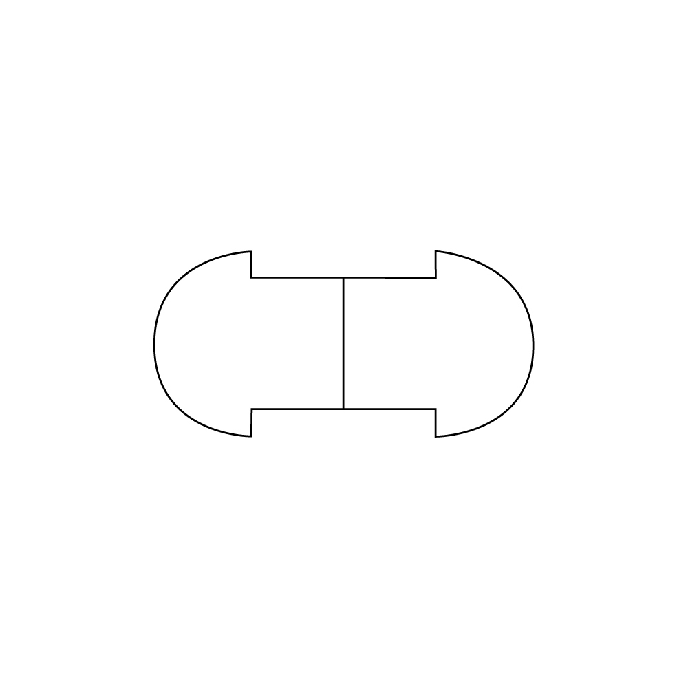 ADHESIVE LABEL IN SPOOL shaped 39X19 mm