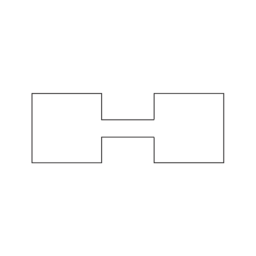 ADHESIVE LABEL IN SPOOL shaped 55X25 mm